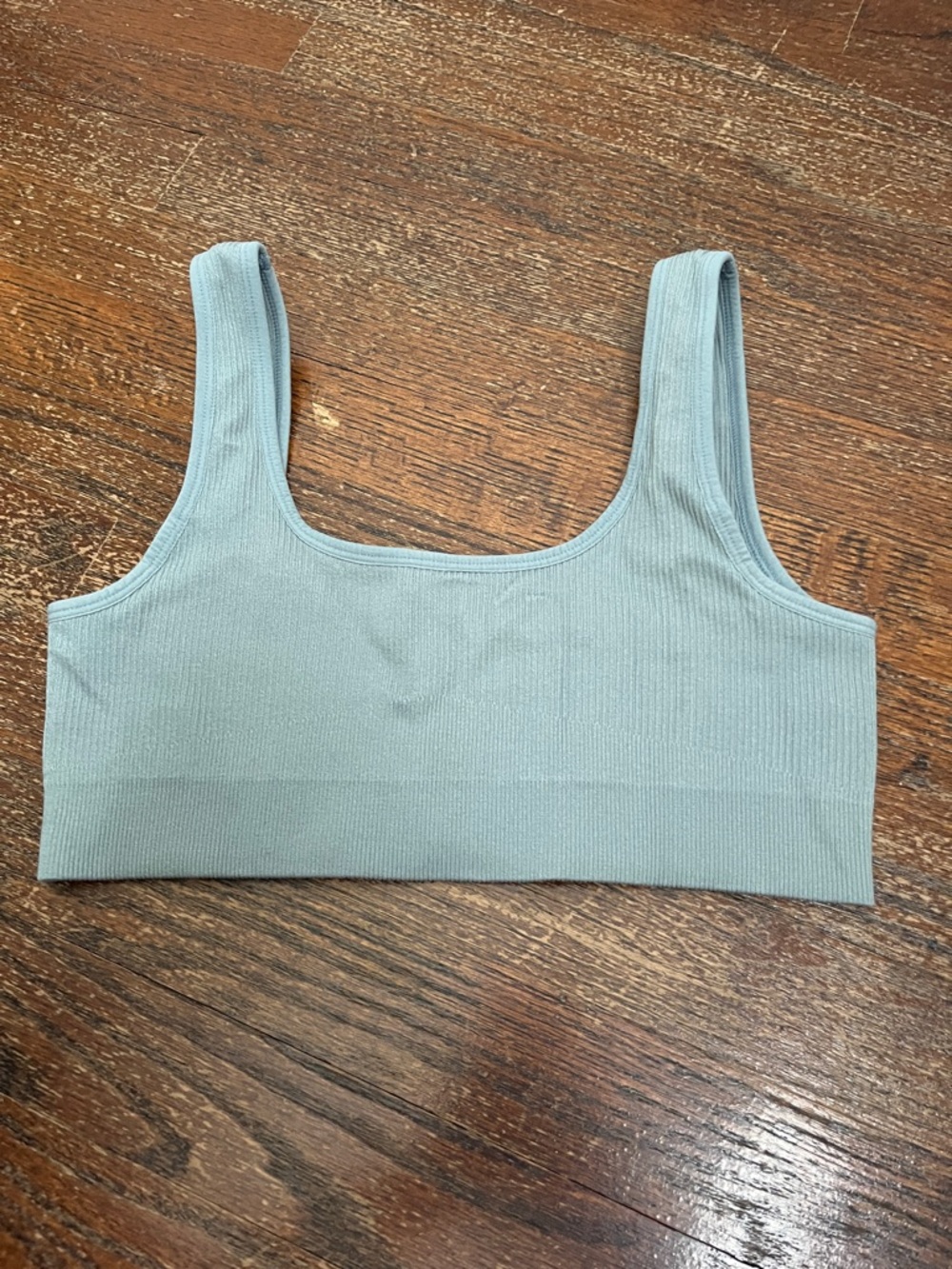 Seamless Scoop Neck Bralette in Sage Green
